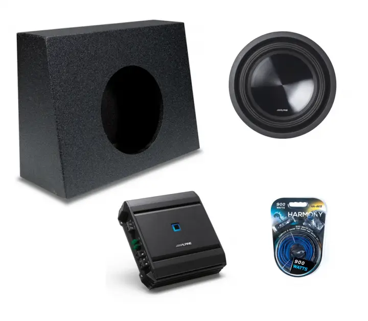 Alpine SWT10S4 Car Audio SWT Series Single 4 Ohm 700W Shallow