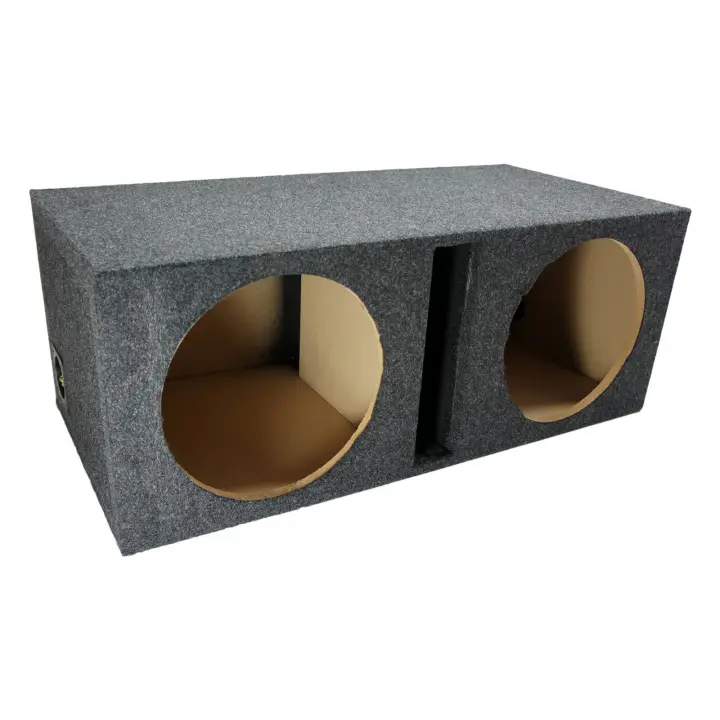 Car Audio Dual 12 inch Vented Subwoofer Stereo Sub Box Ported