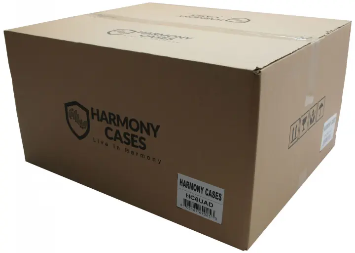 Harmony Cases HC6UAD DJ Flight Amp 6U Rack Space Road Travel Amplifier