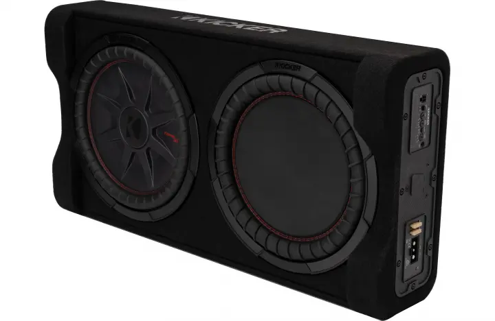 Kicker 49PTRTP12 CompRT Series 500-Watt RMS Powered Down-Firing 12 Inch Loaded Enclosure - Refurbished