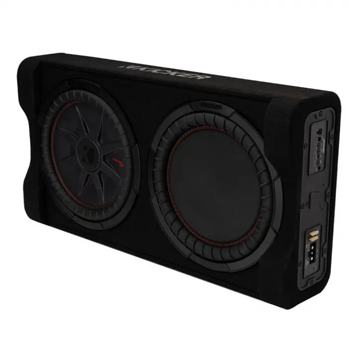 Kicker 49PTRTP12 CompRT Series 500-Watt RMS Powered Down-Firing 12 Inch Loaded Enclosure - Refurbished