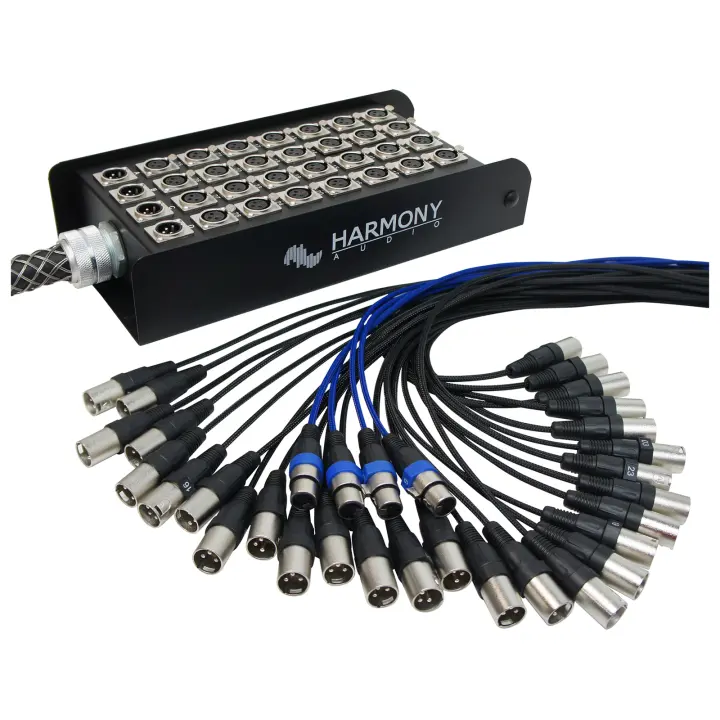 bushdebrunt harmony 50 ブラック Harmony Audio HA-SB3250 Pro Stage XLR Snake Cable Box 32 Channel