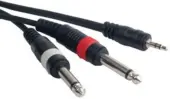 American DJ MP4-15 15FT Mini Plug to Dual 1/4" Plugs