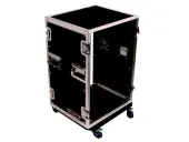 Odyssey Cases FZAR16W Heavy Duty Flight Ready ATA 16 Space Amp Rack Case with Spring-Loaded Handl...