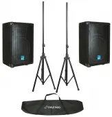 2-Gemini-GT-1504-Pro-Audio-DJ-15-Passive-1400-Watt-PA-Speaker-Monitor-Pair-Tripod-Stands-image-1