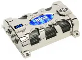 Boss-CAP10-10-Farad-Capacitor-Digital-Voltage-Meter-Black-Chrome-Active-Light-Show-image-1
