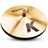 Zildjian K0909 14" K Zildjian Series Mastersound Hi Hat Pair Drumset Cast Bronze Cymbals with Low to Mid Pitch and Solid Chick Sound