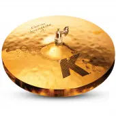 Zildjian K0994 14" K Custom Series Session Hi Hat Top Medium Drumset Cast Bronze Cymbal with...