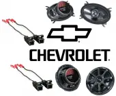 Kicker 46CSC464 Compatible with Chevy Silverado 95-06 4x6" Coaxial Range Stereo Speakers , Kicker 46CSC654 6 1/2" Speakers and HA-724568 Factory Speaker Replacement Harness