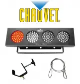 Chauvet Lighting DJ BANK Multi Color LED Chase Effect Light with Mounting Clamp & Safety Cable Package
