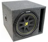 Premium Single 12" Vented Kicker Loaded C12 Sub Box Enclosure (10C12-4)