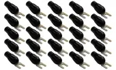 Stinger S4GBSPTBB Car Audio Chrome 4 Gauge Power Wire Black Spade Terminals (25) Pack