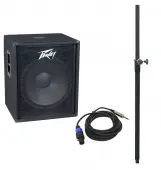 Peavey PV118 Pro Audio DJ Passive 400 Watt Sub 18" Subwoofer with Speaker Mount & Speako...