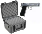 SKB 3I-0907-6B-L Waterproof Plastic Gun Case for Taurus PT101 Semi-Auto .40 S&W Handgun Pistol