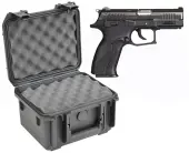 SKB 3I-0907-6B-L Waterproof Plastic Gun Case for Walther P1 Compact Semi-Auto 9mm Handgun Pistol