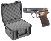 SKB 3I-0907-6B-L Waterproof Plastic Gun Case for Walther P88 Semi-Auto 9mm .22 LR Handgun Pistol