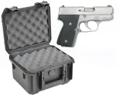 SKB 3I-0907-6B-L Waterproof Plastic Gun Case for Kahr Arms MK40 Compact Semi-Auto .40 S&W Han...