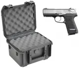 SKB 3I-0907-6B-L Waterproof Plastic Molded Gun Case for Ruger P95 Semi-Auto 9mm Handgun