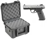 SKB 3I-0907-6B-L Waterproof Plastic Molded Gun Case for Ruger SR40 Semi-Auto .40 S&W Handgun