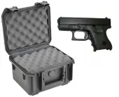 SKB 3I-0907-6B-L Waterproof Plastic Molded Gun Case for Glock 25 28 Semi-Auto .380 ACP Handgun