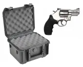 SKB 3I-0907-6B-L Waterproof Plastic Gun Case for Smith & Wesson Model 66 Six Shot .357 Magnum Revolver Handgun
