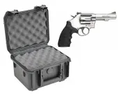 SKB 3I-0907-6B-L Waterproof Plastic Gun Case for Smith & Wesson Model 67 Six Shot .357 Magnum Revolver Handgun
