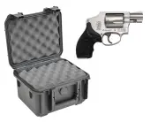 SKB 3I-0907-6B-L Waterproof Plastic Gun Case for Smith & Wesson Model 642 Five Shot .38 Special Revolver Handgun