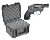 SKB 3I-0907-6B-L Waterproof Plastic Gun Case for Smith & Wesson Model 442 Five Shot .38 Special Revolver Handgun