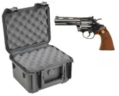 SKB 3I-0907-6B-L Waterproof Plastic Gun Case for Colt Diamondback Six Shot Revolver Handgun