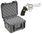 SKB 3I-0907-6B-L Waterproof Plastic Gun Case for Colt King Cobra Six Shot Revolver Handgun