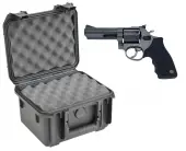 SKB 3I-0907-6B-L Waterproof Plastic Gun Case for Taurus Model 66 Six or Seven Shot .357 Magnum Revolver Handgun