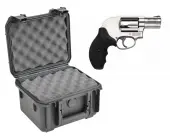 SKB 3I-0907-6B-L Waterproof Plastic Gun Case for Smith & Wesson Model 649 Five Shot .357 Magnum Revolver Handgun