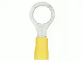 Install Bay YVRT10 Yellow Vinyl Ring Terminal 12/10 Gauge #10 - Pack of 100