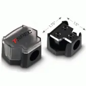 T-SPEC V12DB-1121 v12 Block 2 Position Compact Distribution with (1) 1/0 AWG In / (2) 1/0 AWG Out