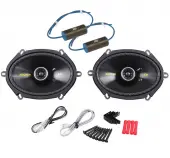 Kicker CS684 Car Audio 6x8" 5x7" Coaxial 225 Watt Full Range Pair Speakers with 0-300Hz...