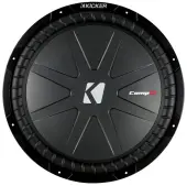 Kicker Car Audio CWR15 CompR 15-Inch Subwoofer Speaker 2400W Peak 2-Ohm DVC (40CWR154) - Limited Quantities