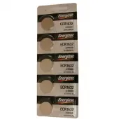 InstallBay CR1632 3 Volt Lithium Energizer Coin Battery - Tear Strip Pack of 5