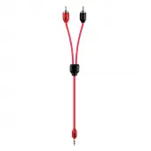 T-Spec V6RCA35-12IN 2 Channel V6 Series RCA to 3.5mm 36 Inch Cable with Molded ABS End