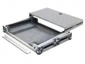 Odyssey Cases FZGSDJC1 Flight Zone Series Universal Medium Size DJ Controller Case with Gliding Laptop Platform