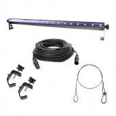 Chauvet DJ Lighting SlimStrip UV-18 IRC Ultraviolet Blacklight Wash Effect Light with DMX Cable, Clamp & Cable