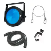 American DJ Lighting Dotz Par Slim Profile RGB Wash or Pixel Map Light with Clamp & Cables