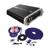 Kicker DXA1500.1 1500w Monoblock Class D Amp w/ 1600-Watt 4 Gauge Amplifier Kit
