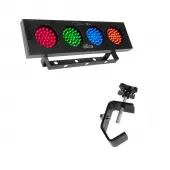 Chauvet DJ BANK Bank-Style LED Effect Light Fixture with Lighting Truss C-Clamp