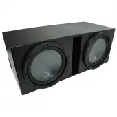 Universal Car Stereo Rhino Coated Ported Dual 15" Harmony R154 Sub Box Enclosure