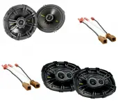Kicker 46CSC654 Compatible with Nissan Frontier 2005-2010 6 1/2" Coaxial Range Stereo Speakers , Kicker 46CSC6934 6x9" 3-Way Range Speakers and HA-727400 Factory Speaker Replacement Harness