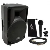 Harmony Audio HA-C8A Pro DJ 8" Powered 300W Active PA Speaker & Peavey PV Mic