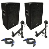 Harmony Audio HA-V10P DJ 10" Passive 300W PA Speaker Speakon Cable & Wall Mount