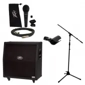 Peavey 6505 412 Slant Cabinet Electric Guitar (4) 12" Speaker Cab w/ Mic & Stand