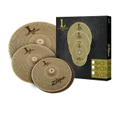 Zildjian LV348 L80 Series Low Volume Cymbal Set w/ 13" Hi-Hat Pair, 14" Crash & 18" Crash-Ride - Matte Finish