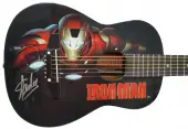 Peavey Marvel Avengers Iron Man Graphic 1/2 Size Acoustic Guitar Signed by Stan Lee with Certific...